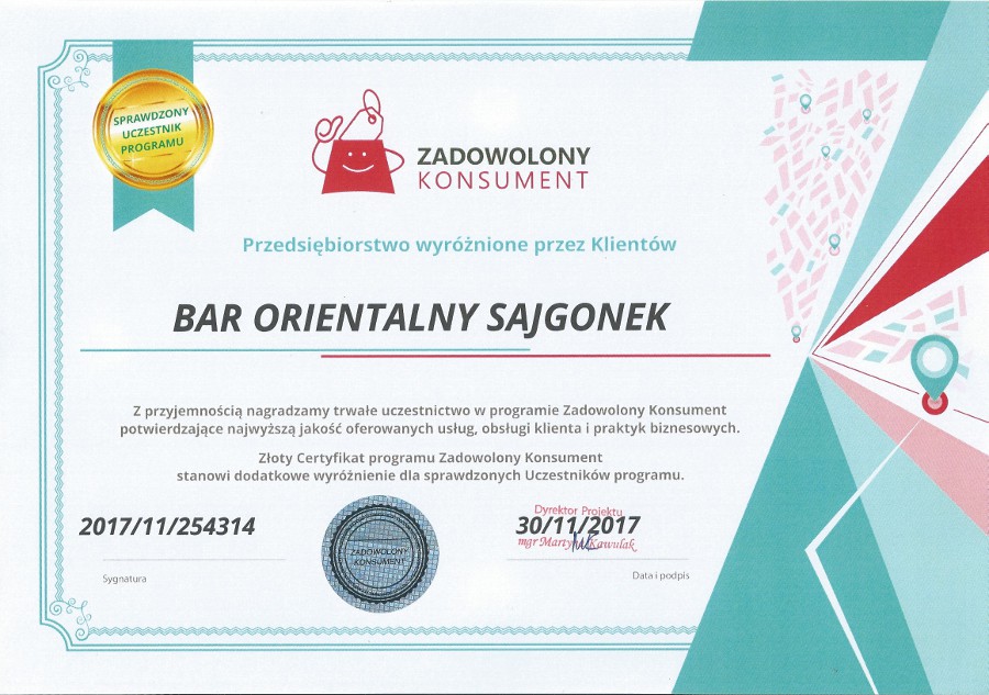 Zadowolony Konsument Bar Orientalny Sajgonek